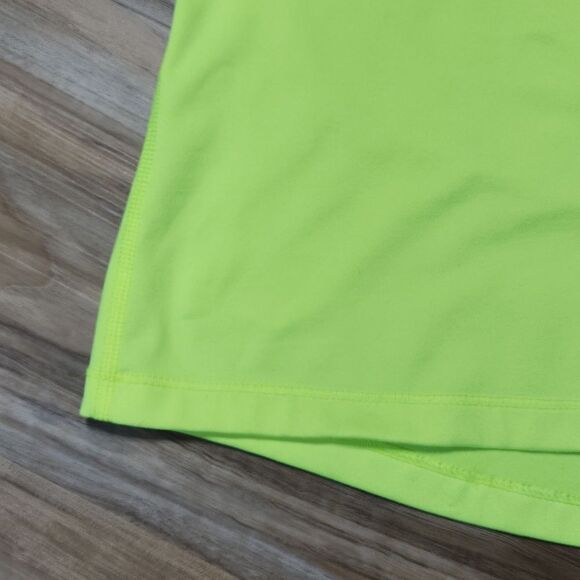 💜Nike Neon Yellow Fleece Lined Athletic Long Sleeve Top Medium - Picture 5 of 9